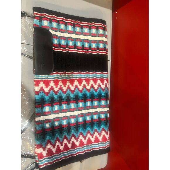 Show Stoppin Ranch Show Pad 34x38.5 Red, Turquoise, Black Horse Western - Picture 8 of 10